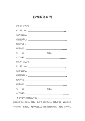 某某大学技术服务合同